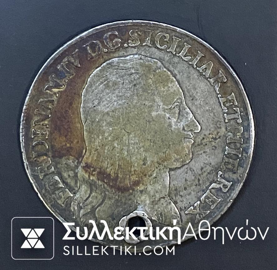 ITALY (NAPLES) 120 GR. 1795 PIERCED